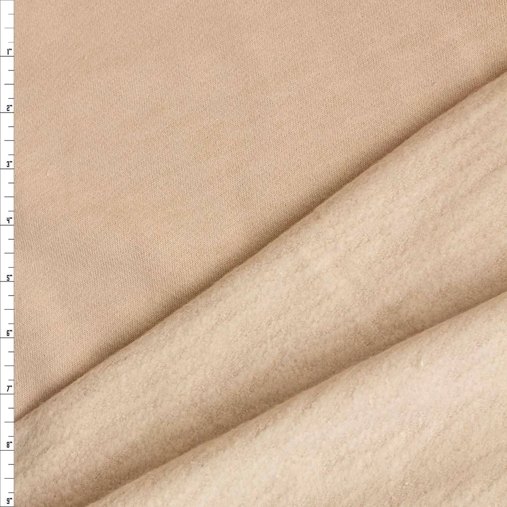 Cream Cotton Sweatshirt Fleece #26711 Fabric By The Yard