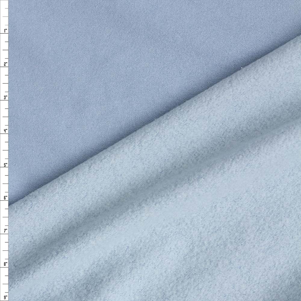 Light Blue Cotton Sweatshirt Fleece #26715 Fabric By The Yard