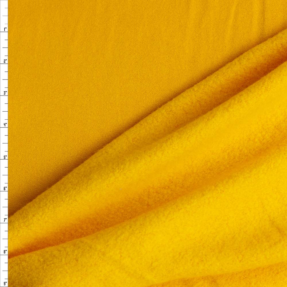 Goldenrod Cotton Sweatshirt Fleece #26717 Fabric By The Yard