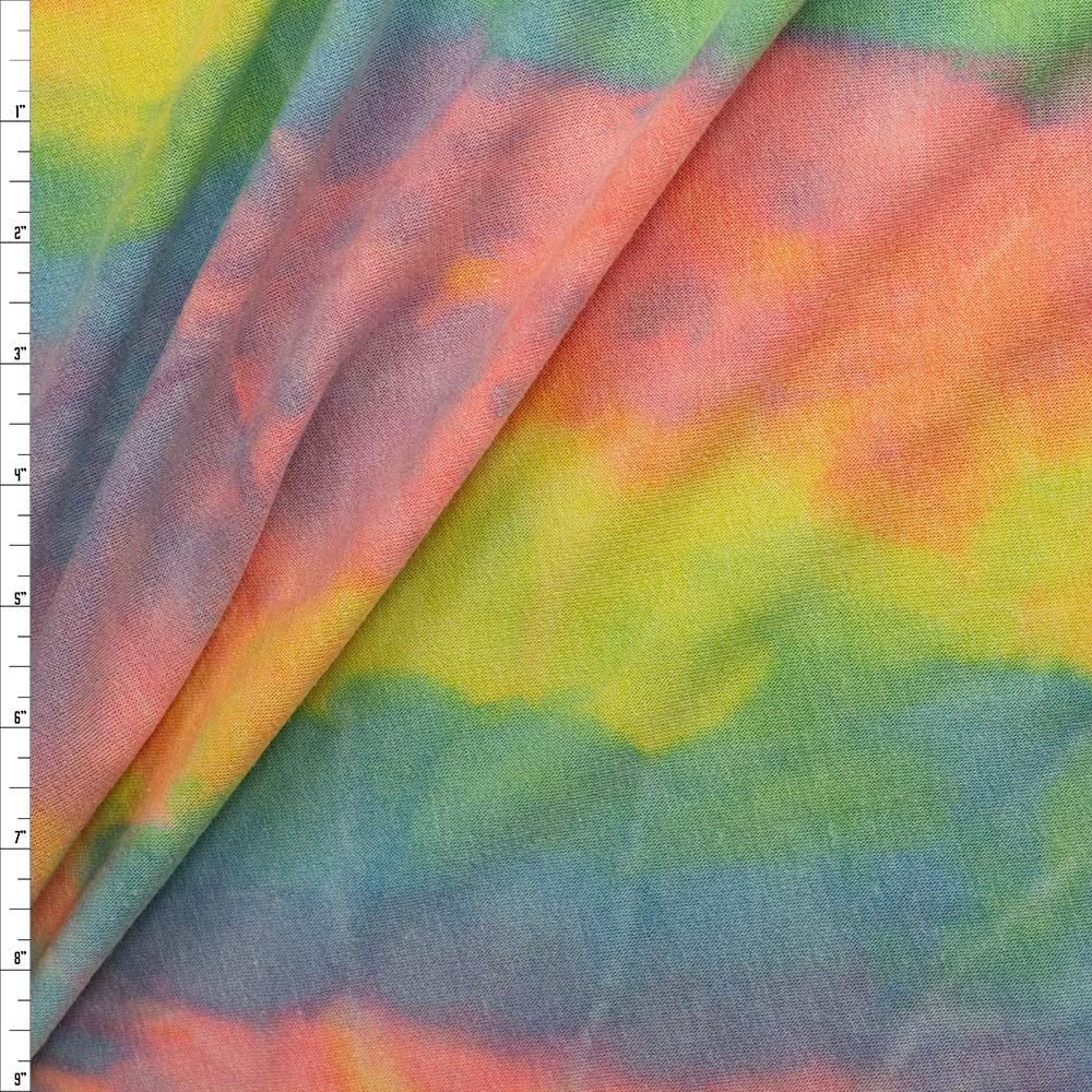 Multi Tie Dye Rayon French Terry #26722 Fabric By The Yard