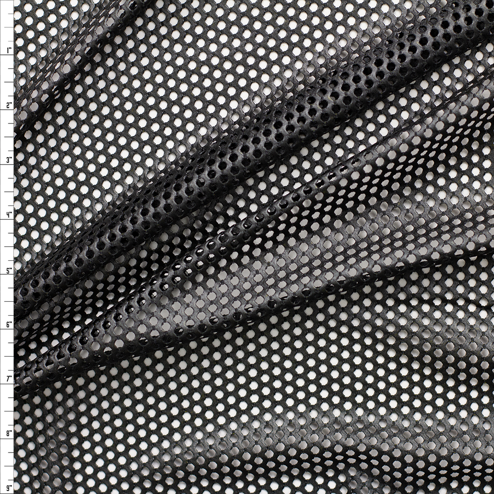 Black Gloss Fishnet Fabric By The Yard