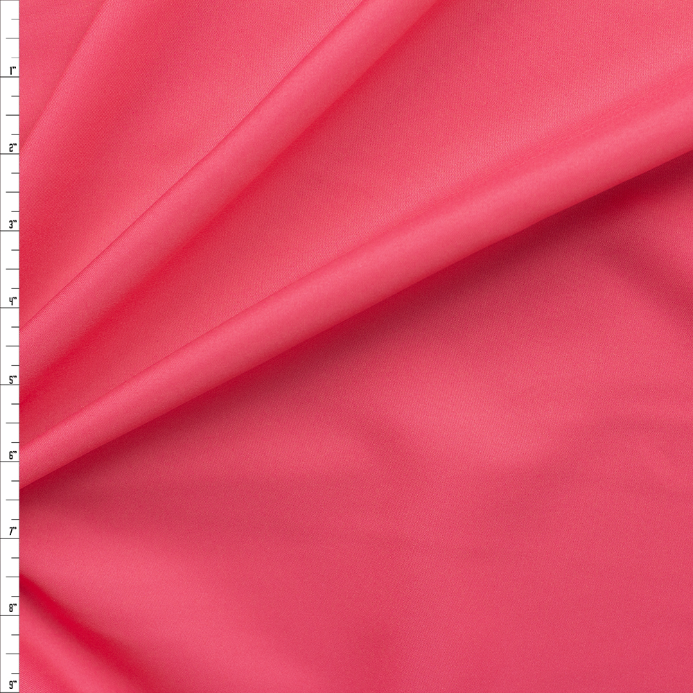 Bright Coral Polyester Pongee Fabric By The Yard