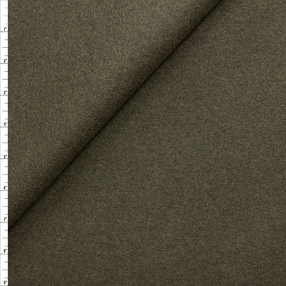Olive Green Wool Coating #26782 Fabric By The Yard