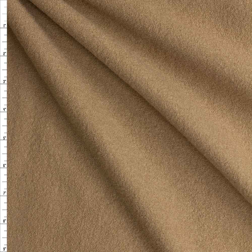 Tan Boiled Wool #26785 Fabric By The Yard