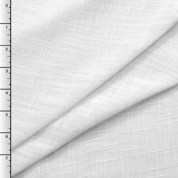 90" Wide White Sheer Linen Look