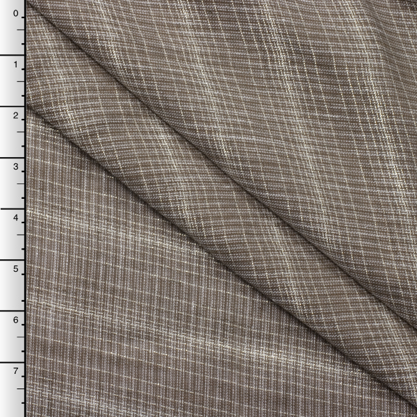 Brown and Metallic Gold Stripe Lightweight Linen