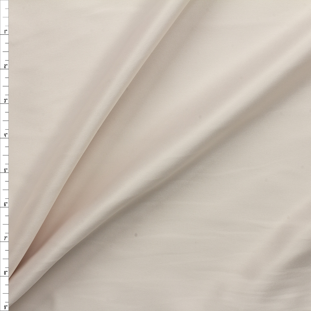 Cream Japanese Matte Satin Fabric By The Yard