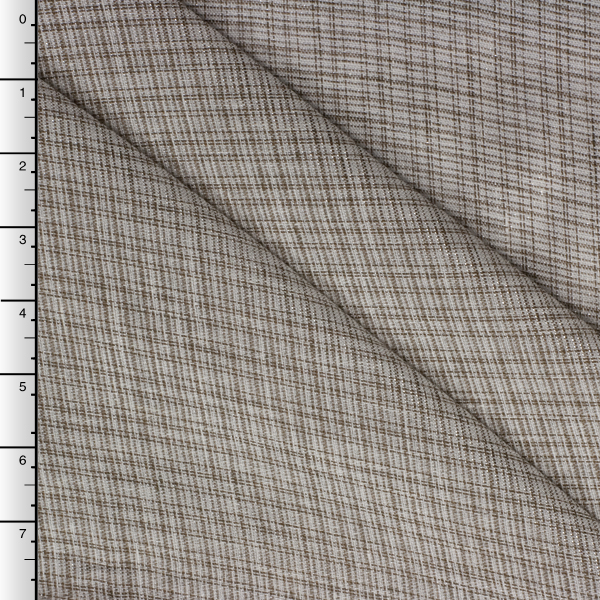 Brown and Cream with Metallic Gold Plaid Lightweight Linen