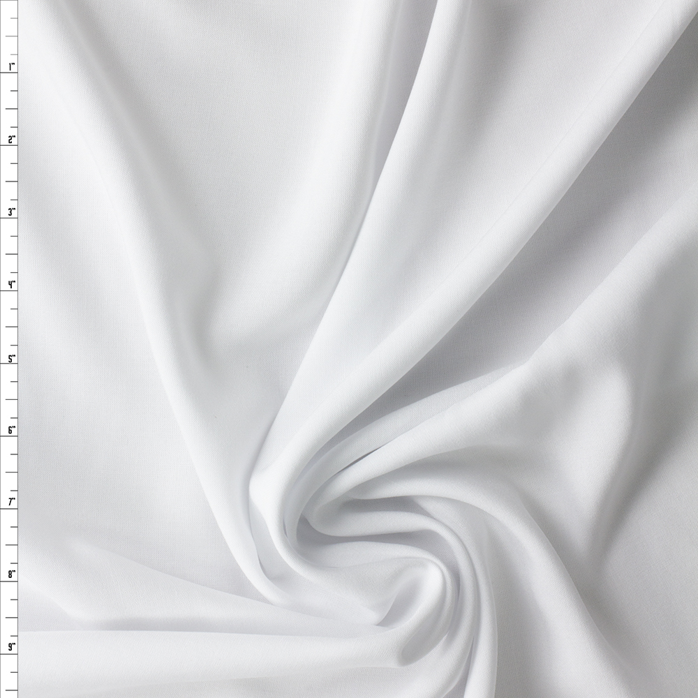 White Rayon Challis