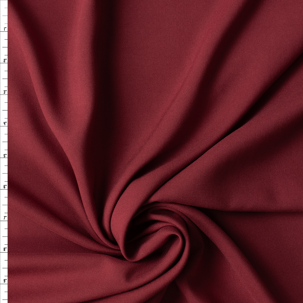 Burgundy Rayon Challis