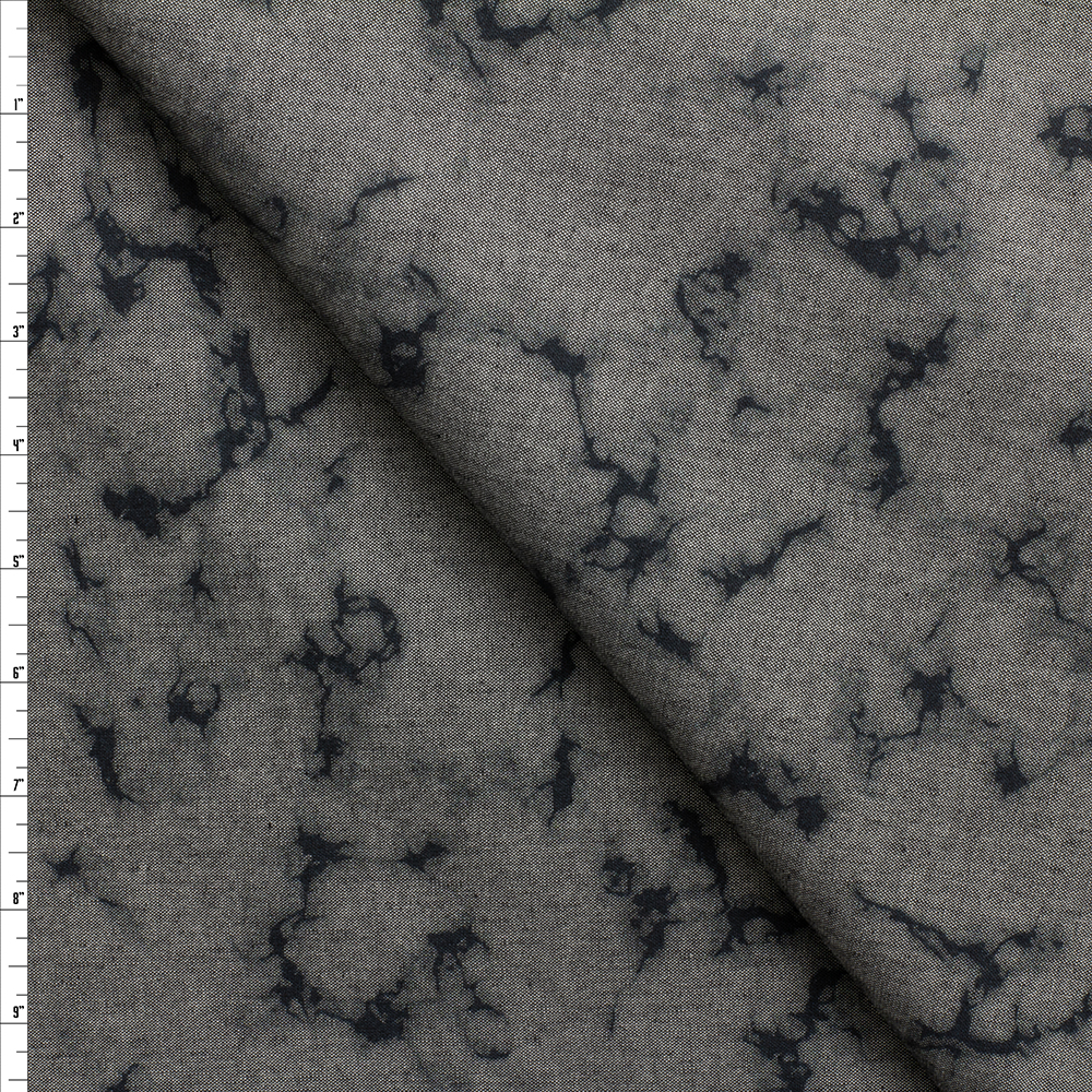 Black Tie Dye Chambray Weekend from Robert Kaufman Fabric By The Yard