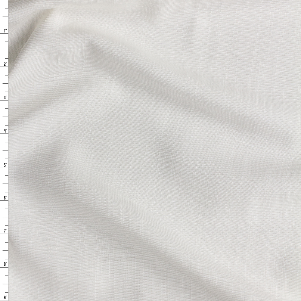 Offwhite Rayon Designer Linen Look #27071 Fabric By The Yard