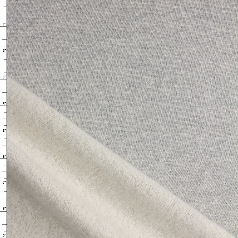 Light Grey Heather Sweatshirt Fleece #27078 Fabric By The Yard