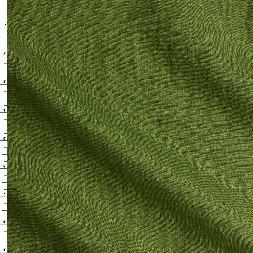 Avocado Green Irish Linen Fabric By The Yard