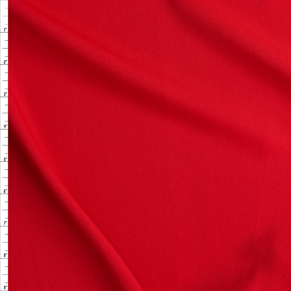 Red Twill Weave Stretch Suiting #27115 Fabric By The Yard