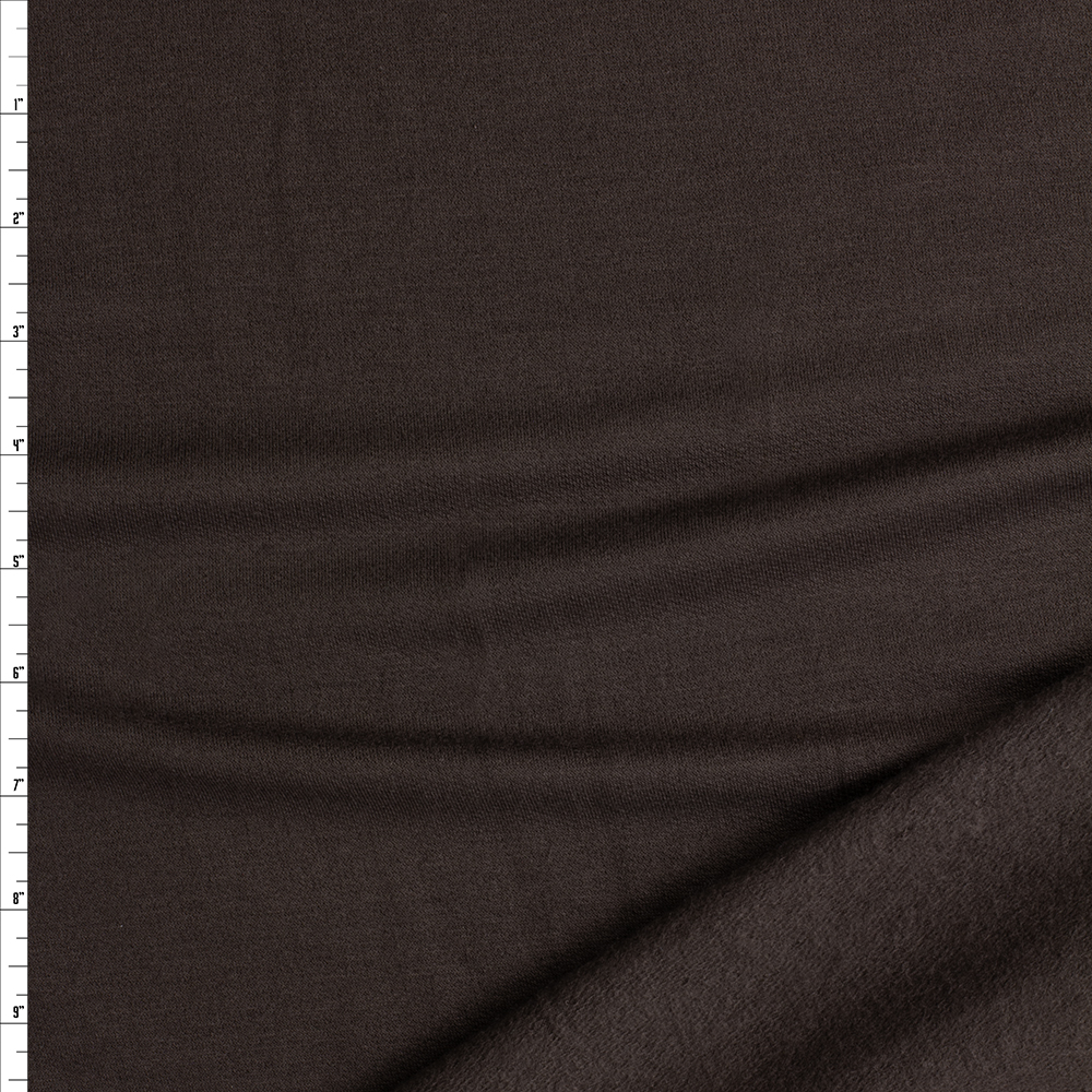 Espresso Modal/Spandex Sweatshirt Fleece #27146 Fabric By The Yard