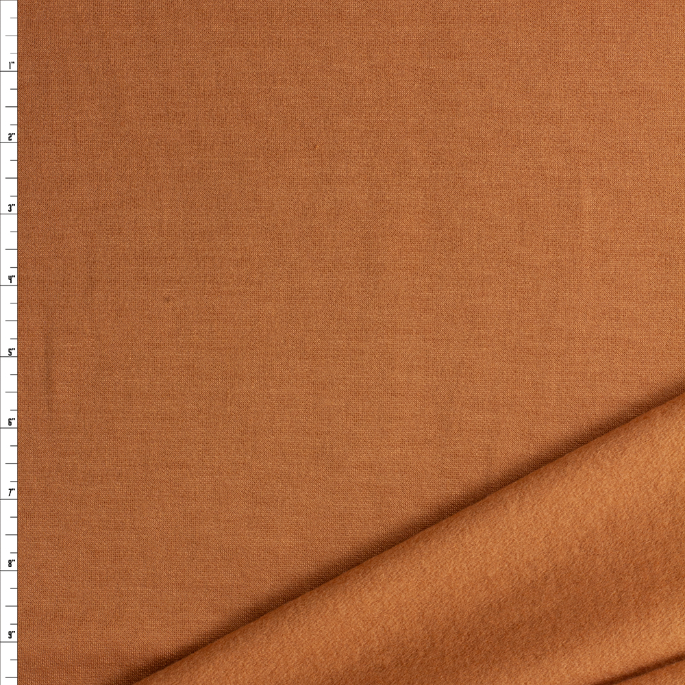 Orange Modal/Spandex Sweatshirt Fleece #27149 Fabric By The Yard
