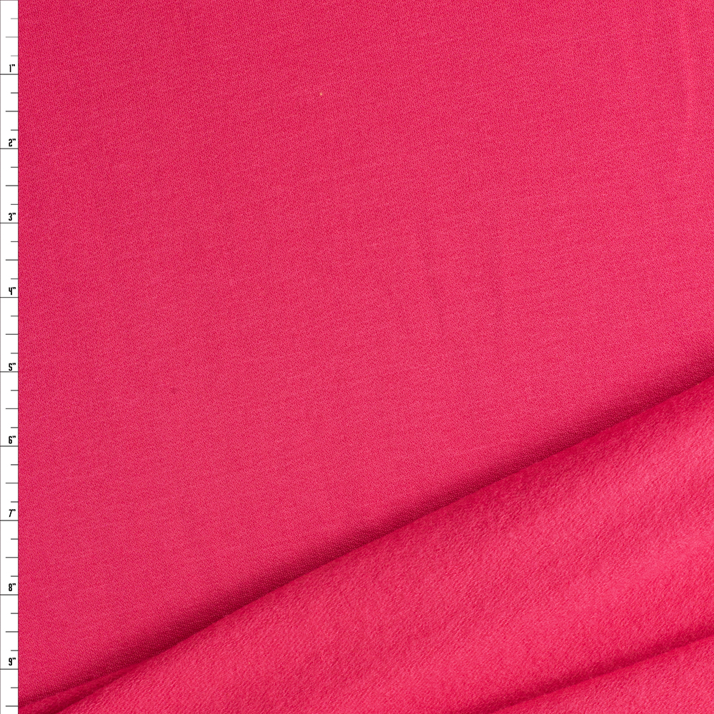 Lipstick Modal/Spandex Sweatshirt Fleece #27150 Fabric By The Yard