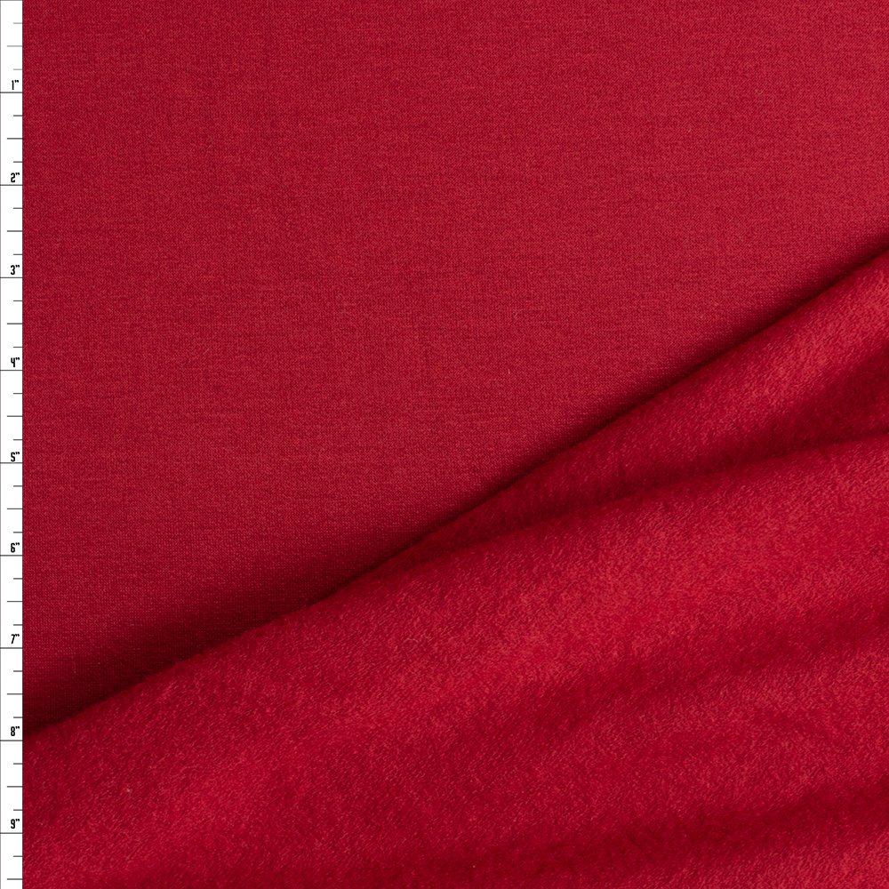 Crimson Modal/Spandex Sweatshirt Fleece #27159 Fabric By The Yard