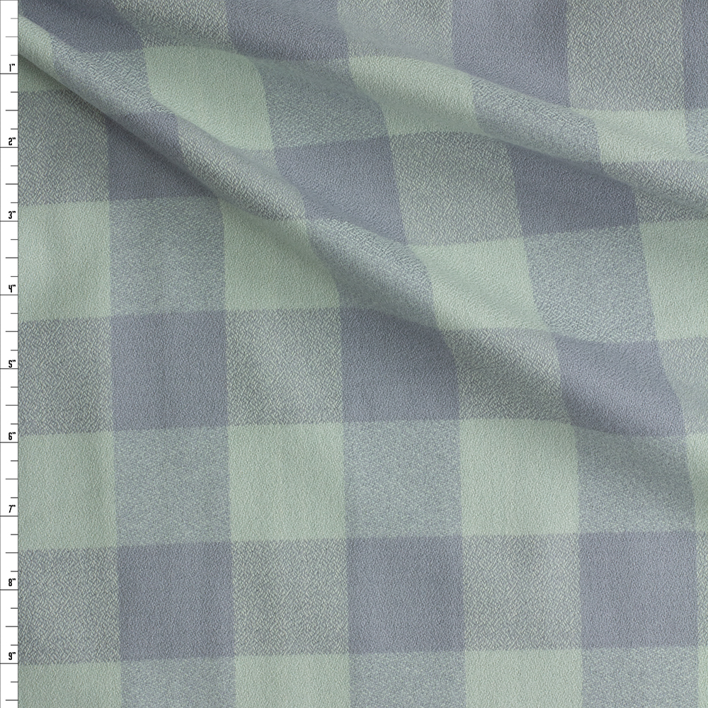 Sage Organic Mammoth Plaid from Robert Kaufman Fabric By The Yard