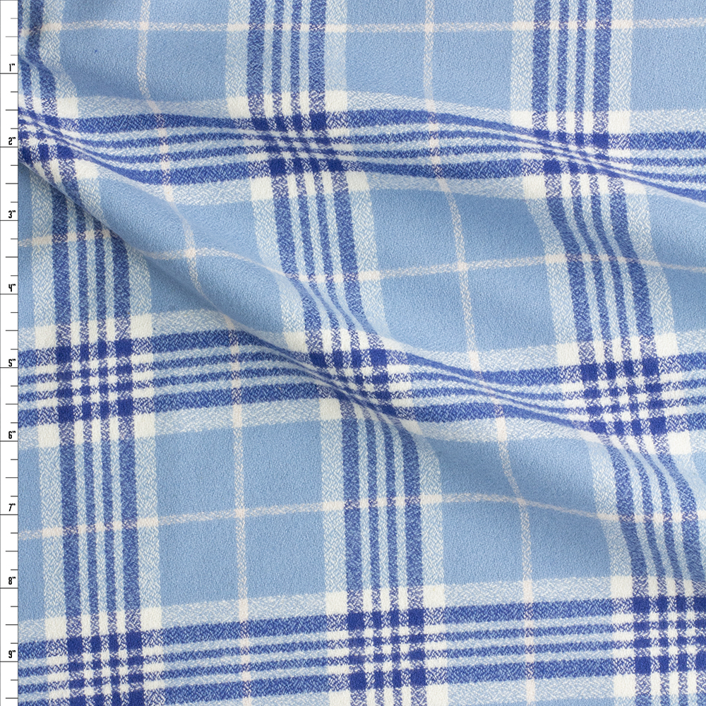 Bluejay Organic Mammoth Plaid from Robert Kaufman Fabric By The Yard