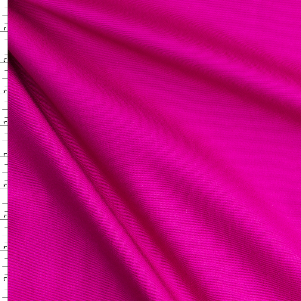 Jewel Tone Magenta Stretch Twill #27189 Fabric By The Yard