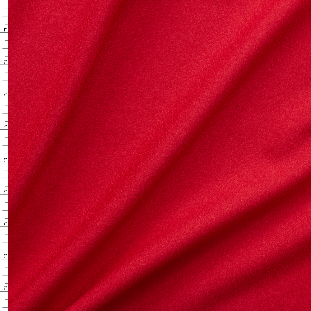 Red 45” Wonder Crepe Fabric By The Yard