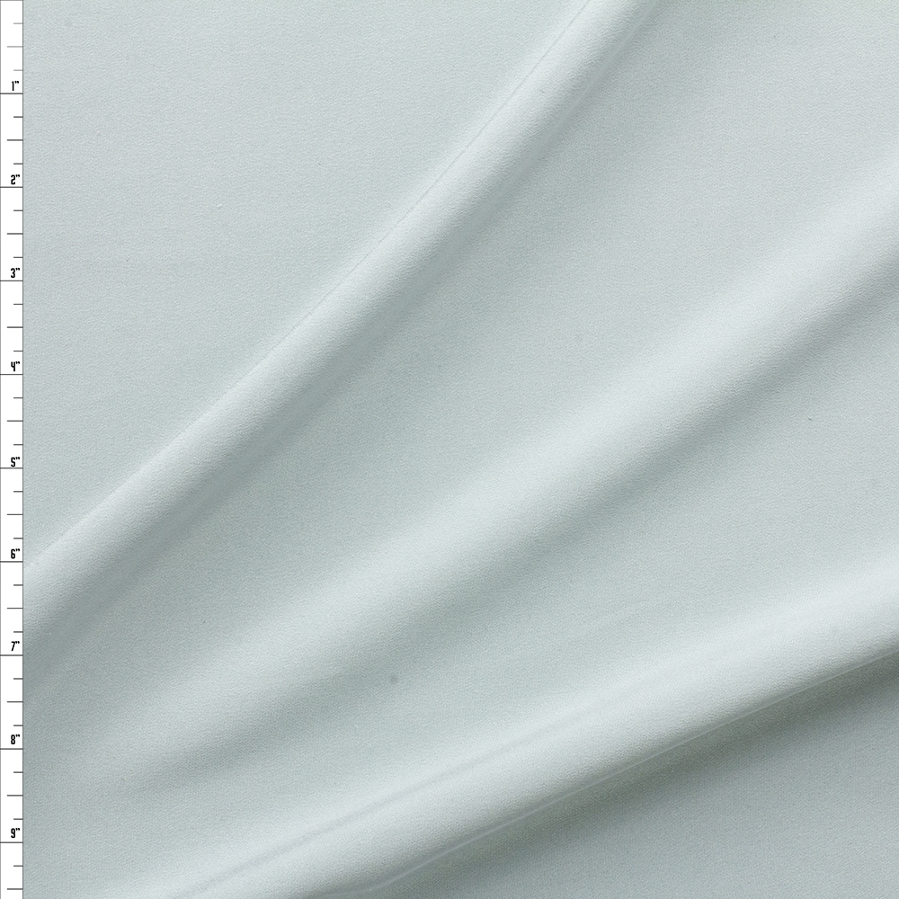 Silver Stretch Midweight Silk Crepe De Chine Fabric By The Yard