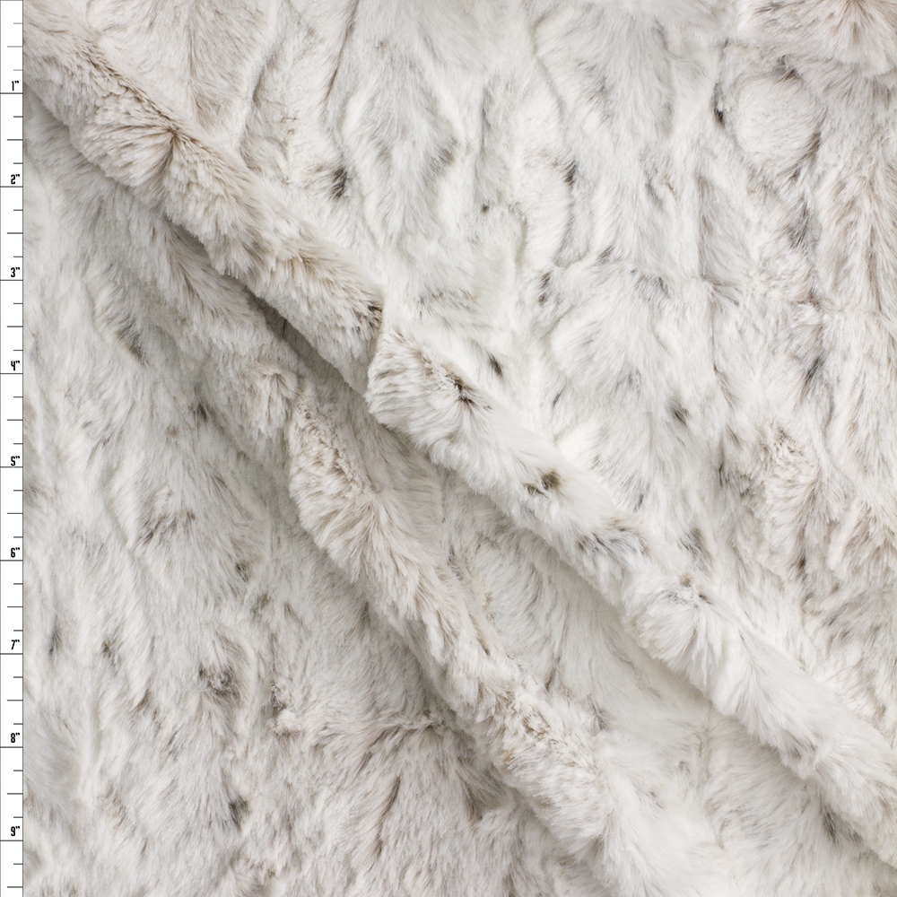 Arctic Lynx Minky Cuddle Fur Fabric By The Yard
