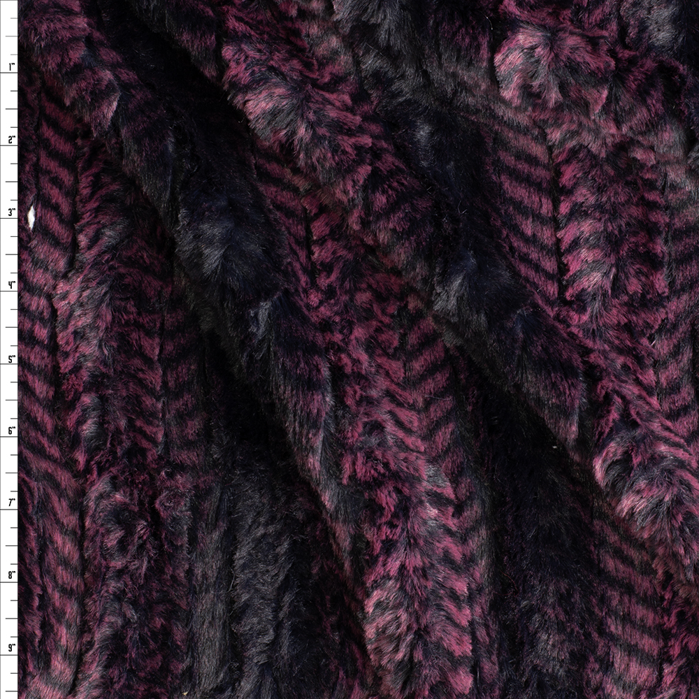 Blackened Wine Minky Cuddle Fur Fabric By The Yard