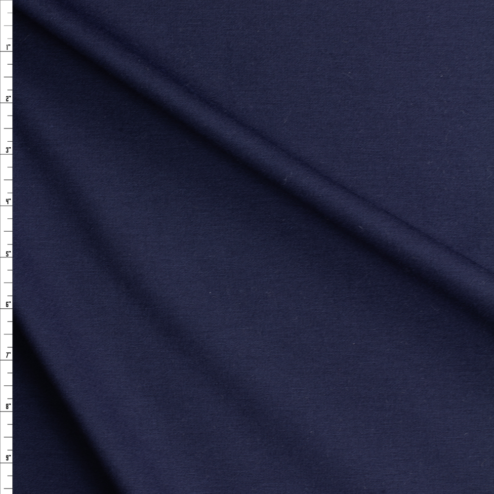 Navy Blue Designer Ponte #27415 Fabric By The Yard