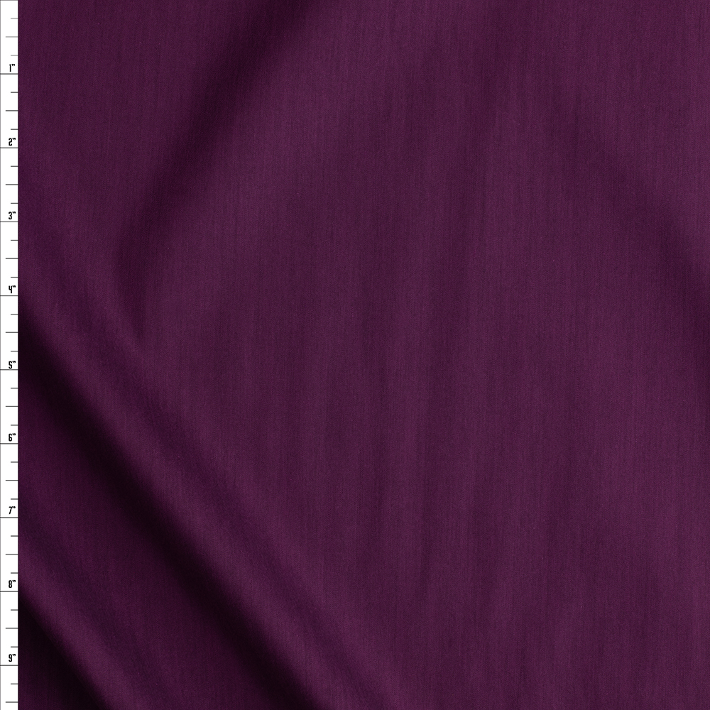 Plum Stretch Two Tone Shirting Fabric By The Yard