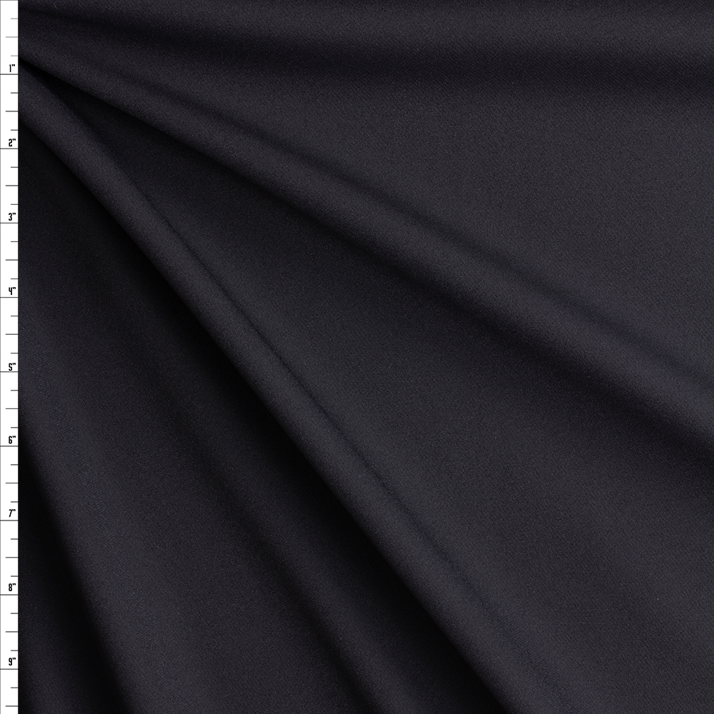 Black Midweight 4-Way Stretch Suiting #27530 Fabric By The Yard