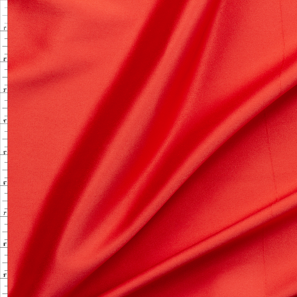 Red Stretch Midweight Satin #27568 Fabric By The Yard