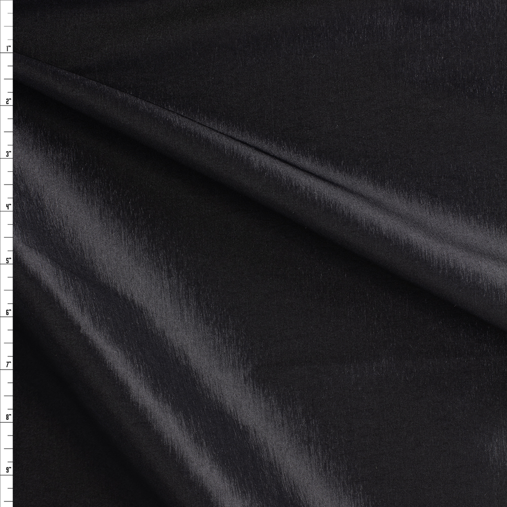 Black Stretch Taffeta #27571 Fabric By The Yard