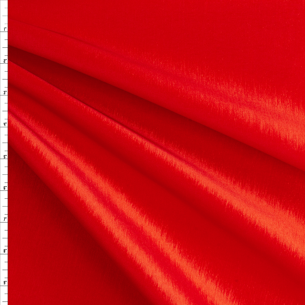 Red Stretch Taffeta #27576 Fabric By The Yard