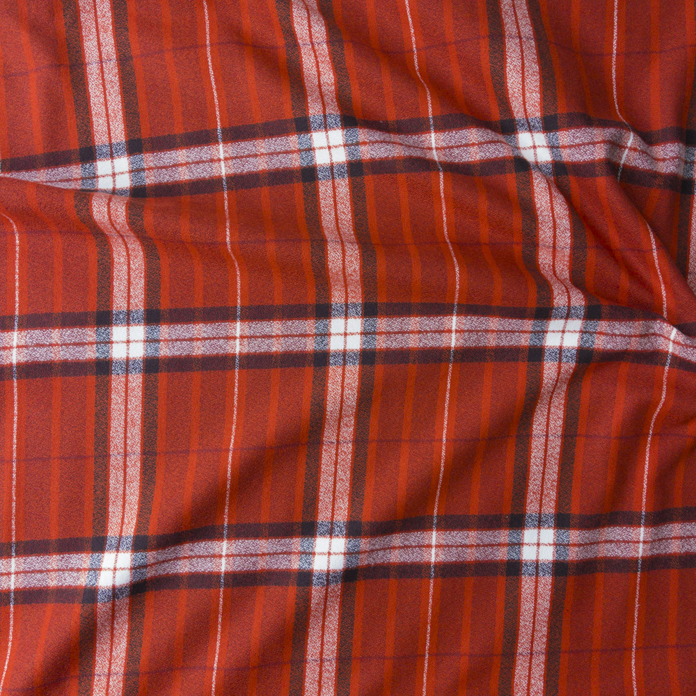 Red And Black Plaid Organic Mammoth Flannel From Robert Kaufman #27723 Fabric By The Yard