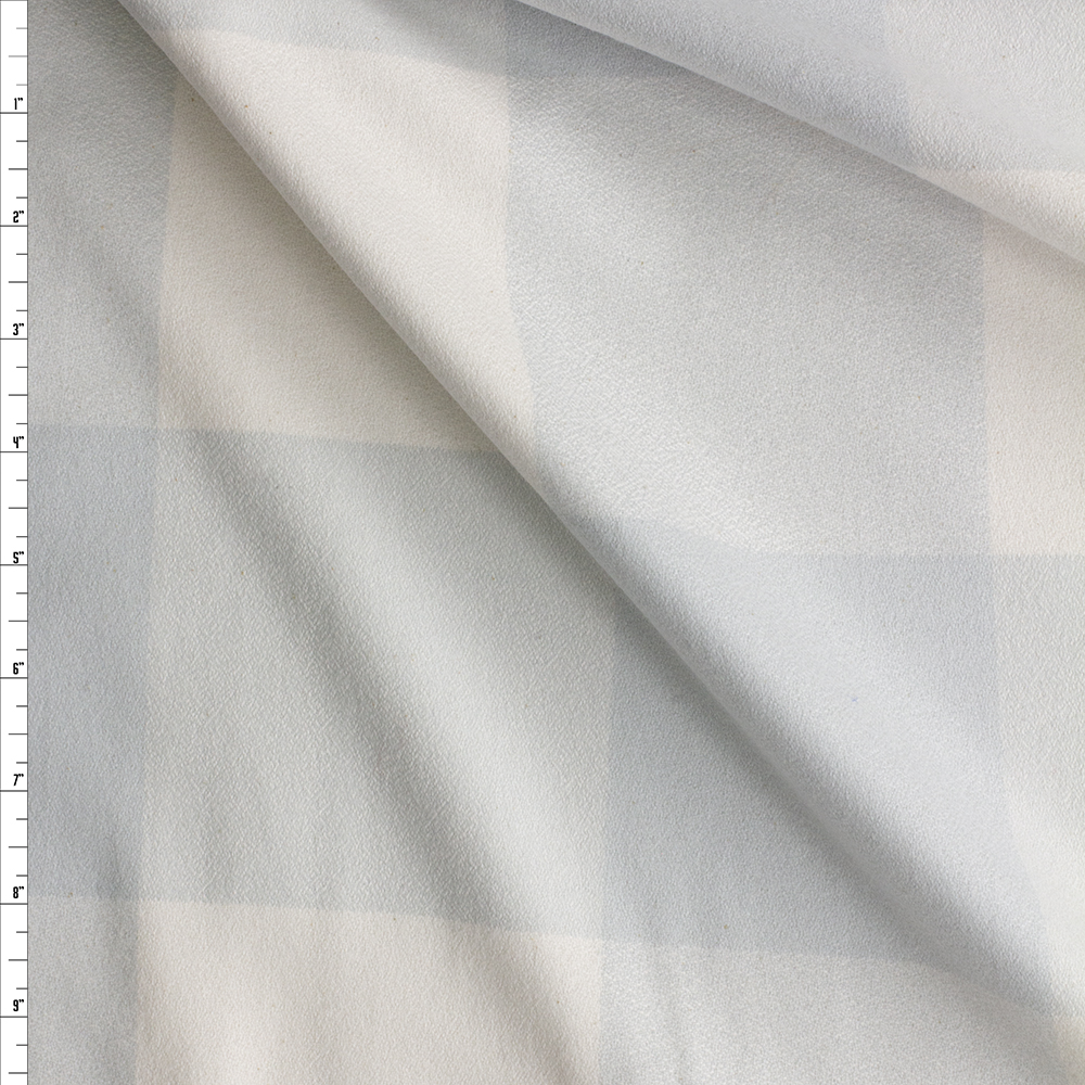 Dove Plaid Organic Mammoth Flannel From Robert Kaufman Fabric By The Yard