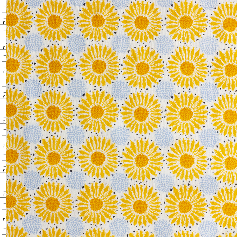 Sunflowers Cotton Novelty Print #27728 Fabric By The Yard