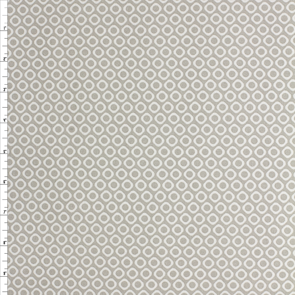 Grey Spots Geo Cotton Novelty Print #27747 Fabric By The Yard