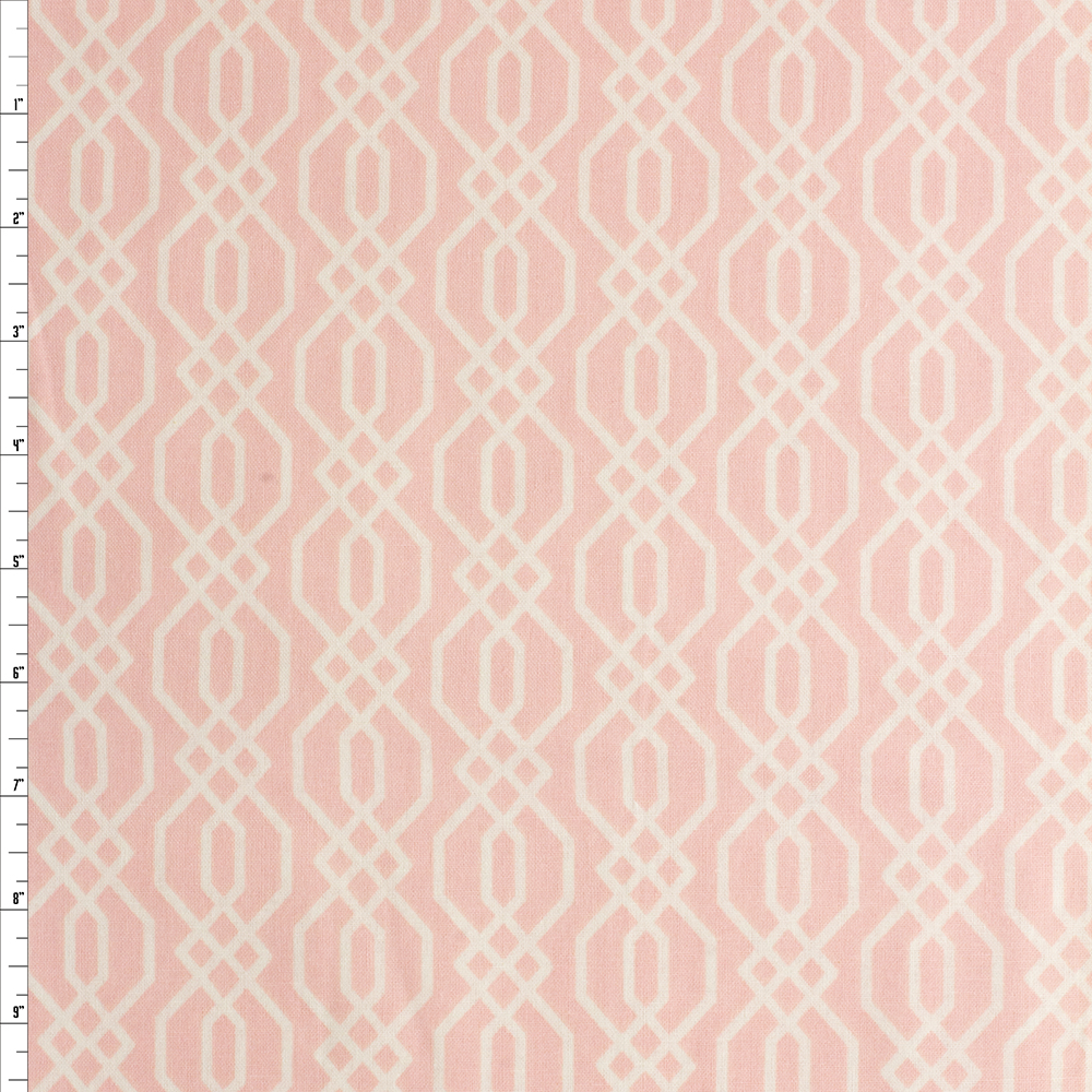 Blush Key Weave Cotton Novelty Print #27772 Fabric By The Yard