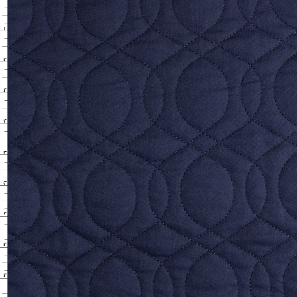 Navy Reversible Quilted Cotton