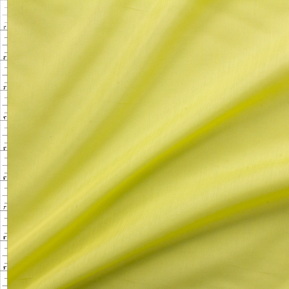 Neon Yellow Cotton/Silk Lawn #27813 Fabric By The Yard