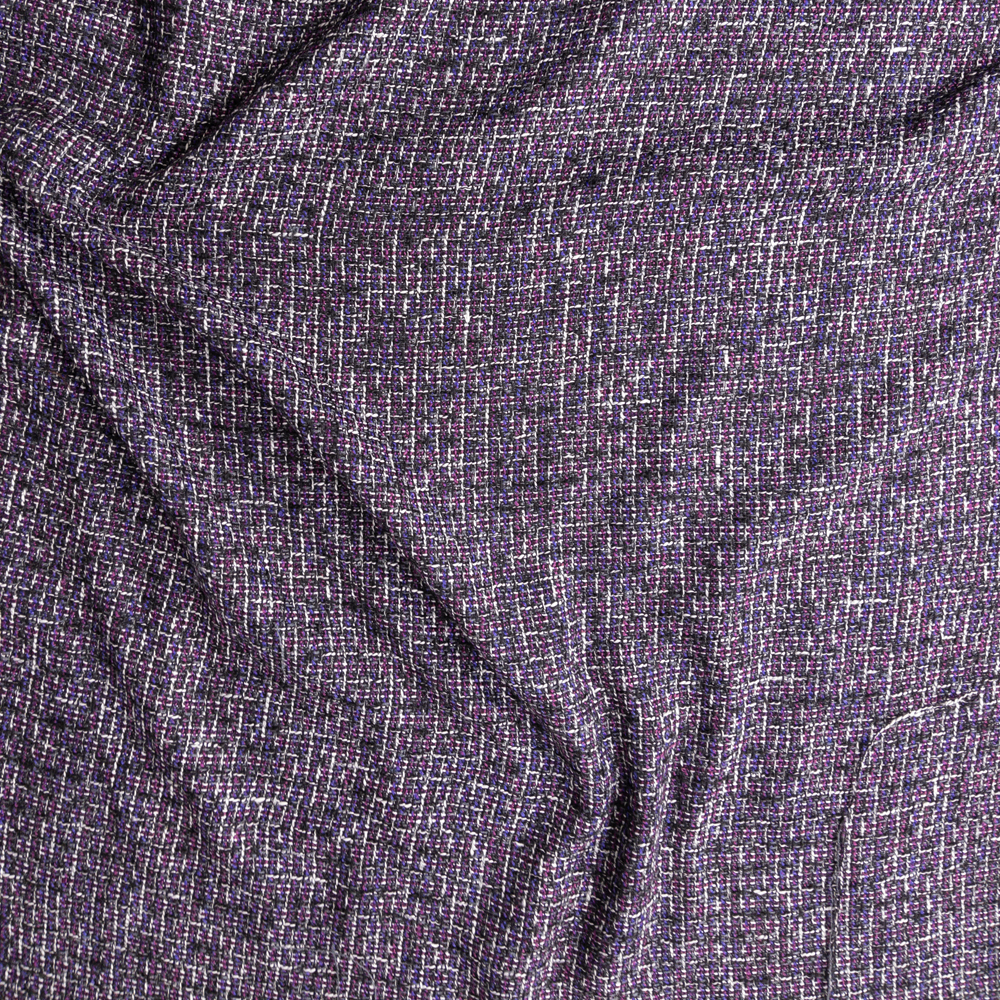 Purple, Black, And Grey Chunky Tweed #27839 Fabric By The Yard - Wide shot
