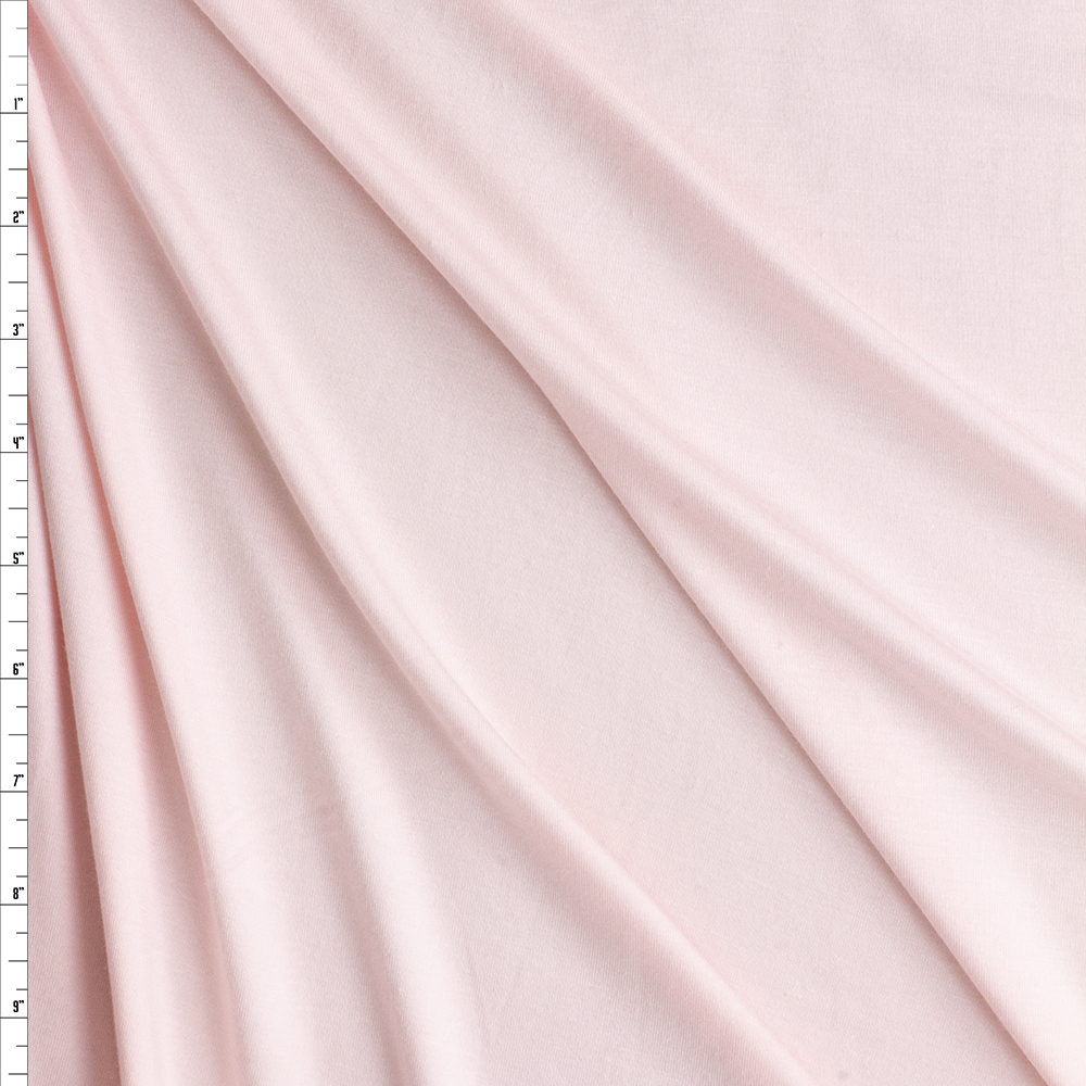 Blush Tiburon Stretch Bamboo Jersey Fabric By The Yard