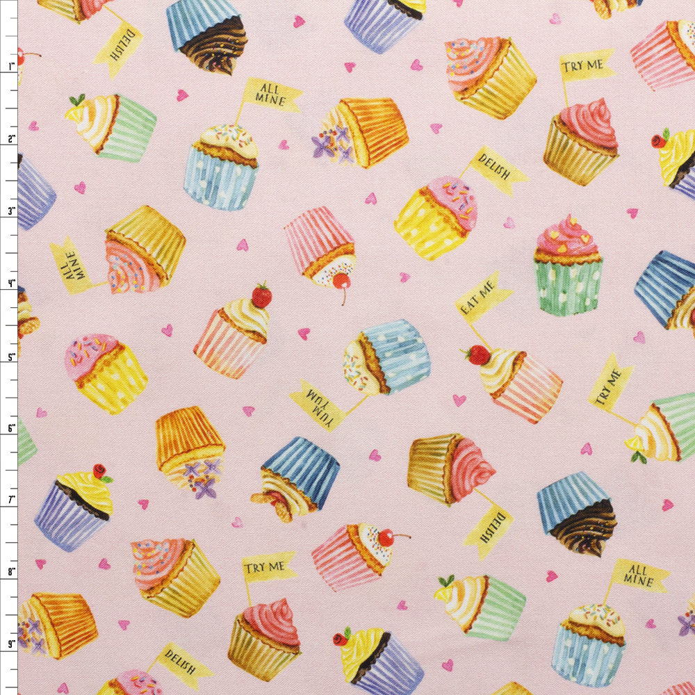 My Little Cupcake Quilter’s Cotton From Michael Miller #27958 Fabric By The Yard