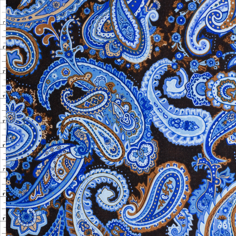 Lady Katherine Paisleys Quilter’s Cotton From Fabri-Quilt #27971 Fabric By The Yard
