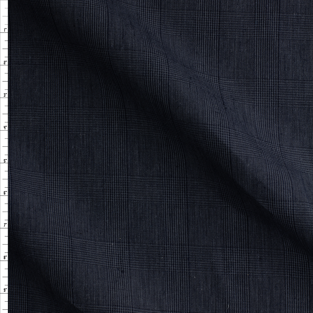 Navy Glen Plaid Lismore Irish Linen From Spence Bryson #28000 Fabric By The Yard