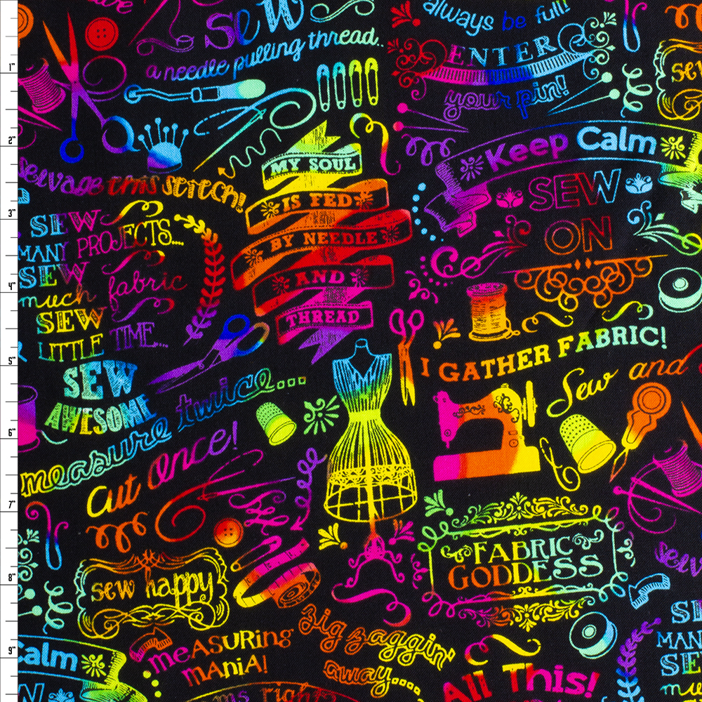 Rainbow Fabric Goddess  Cotton Print By Timeless Treasures #28048 Fabric By The Yard