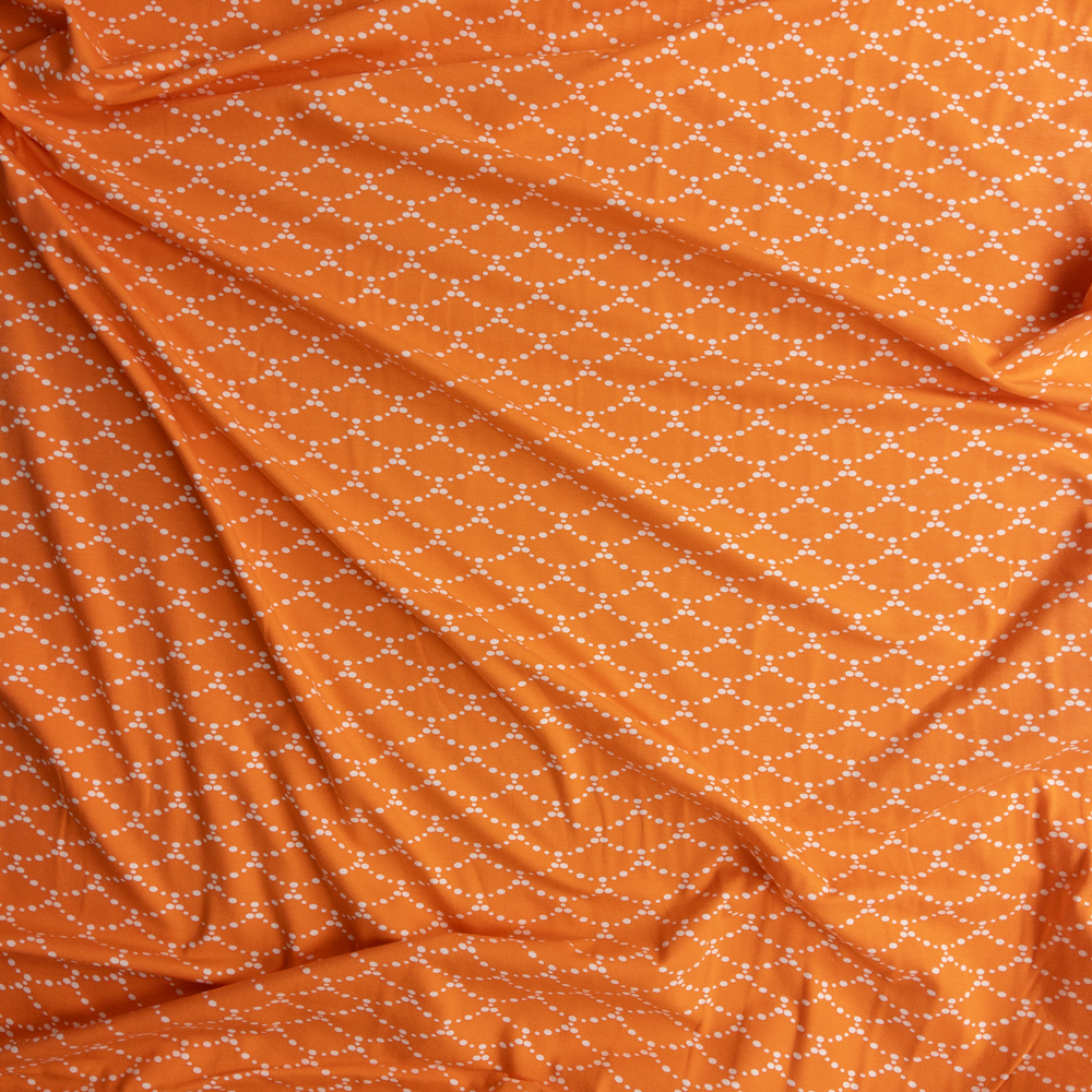 Ripples Coral Stretch Cotton Jersey Knit From Art Gallery Fabrics Fabric By The Yard - Wide shot